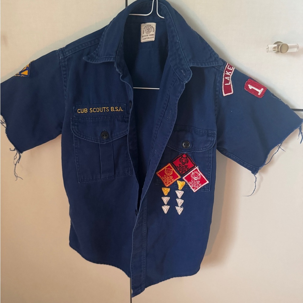 Blue Cub Scouts BSA Shirt with Patches